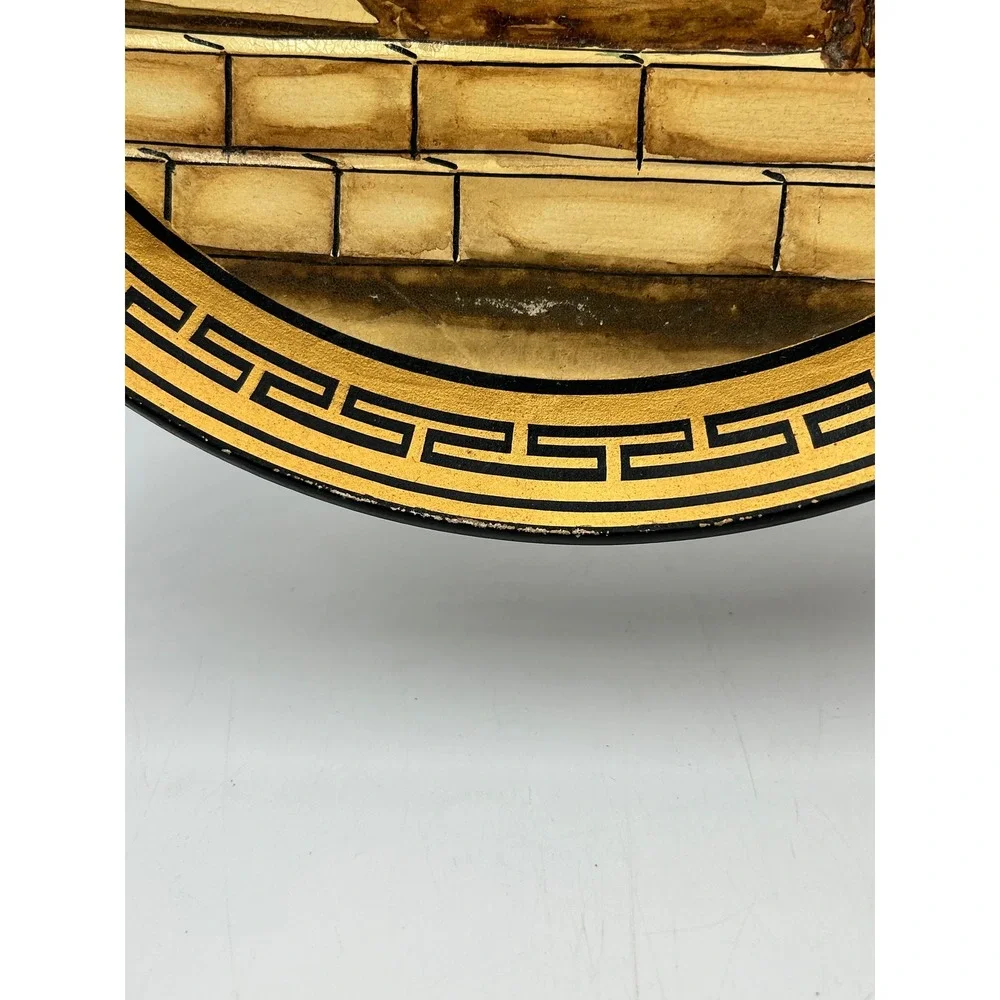 Handmade Decorative Clay Plate Gold Greek Parthenon Wall Art 11 